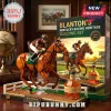 Blanton’s Kentucky Racing Heritage Building Set with brick-built horses, jockeys, and whiskey bottles on a display base.