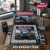 BMW Monopoly Collector Edition Board Game featuring a game board, cards, metal tokens, and the BMW Welt building replica.