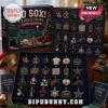 Boston Red Sox Christmas Ornament Advent Calendar featuring 24 miniature team-themed holiday collectibles in a blue box.