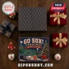 Boston Red Sox Christmas Ornament Advent Calendar box featuring Fenway Park graphics and surrounding wrapped gift boxes.
