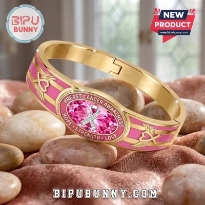 Breast Cancer Awareness Pink Crystal Bracelet