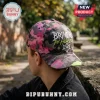 Bring Me The Horizon Neon Camo Logo Cap featuring pink and black camouflage pattern with a white embroidered band logo.