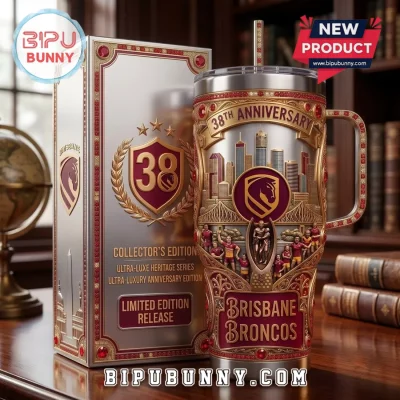 Brisbane Broncos 38th Anniversary Gold 40oz Stanley Tumbler