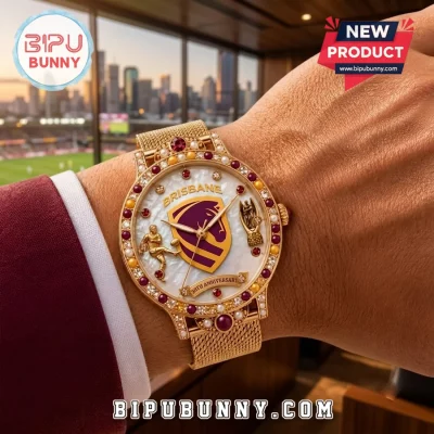 Brisbane Broncos 38th Anniversary Gold Mesh Watch