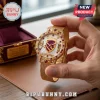 Brisbane Broncos 38th Anniversary Gold Mesh Watch featuring a mother-of-pearl face, team logo, and gemstone bezel accents.