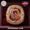 Brisbane Broncos 38th Anniversary Luxury Ring featuring a gold band, central red gemstone, and team horse logo emblem.