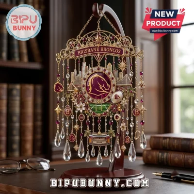Brisbane Broncos Crystal Suncatcher Wind Chime