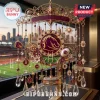 Brisbane Broncos Crystal Suncatcher Wind Chime with team logo, maroon accents, and hanging decorative stadium charms.