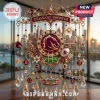 Brisbane Broncos Crystal Suncatcher Wind Chime featuring team logo, stadium graphic, and hanging faceted glass crystals.