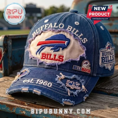 Buffalo Bills Est 1960 Patch Distressed Baseball Cap