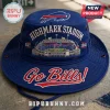 Buffalo Bills Highmark Stadium Boonie Hat in royal blue with embroidered stadium graphic, logo, and Go Bills text.
