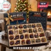 Buffalo Bills NFL Christmas Ornament Advent Calendar 2026 featuring 24 miniature team-themed holiday collectibles in a box.