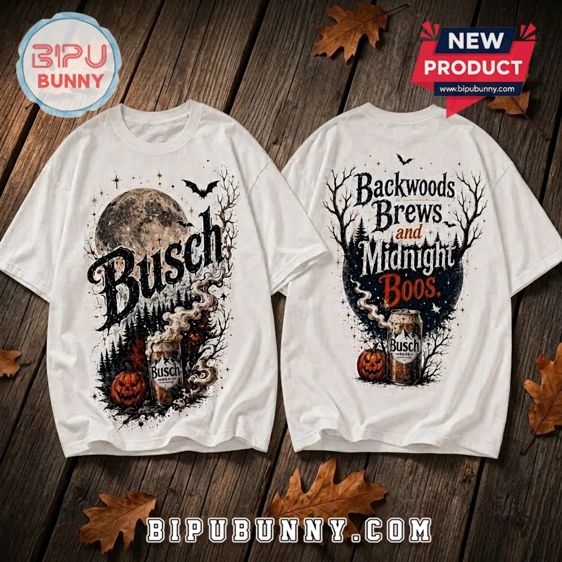 Busch Light Backwoods Brews Halloween T-Shirt Busch Light Backwoods Brews Halloween T-Shirt