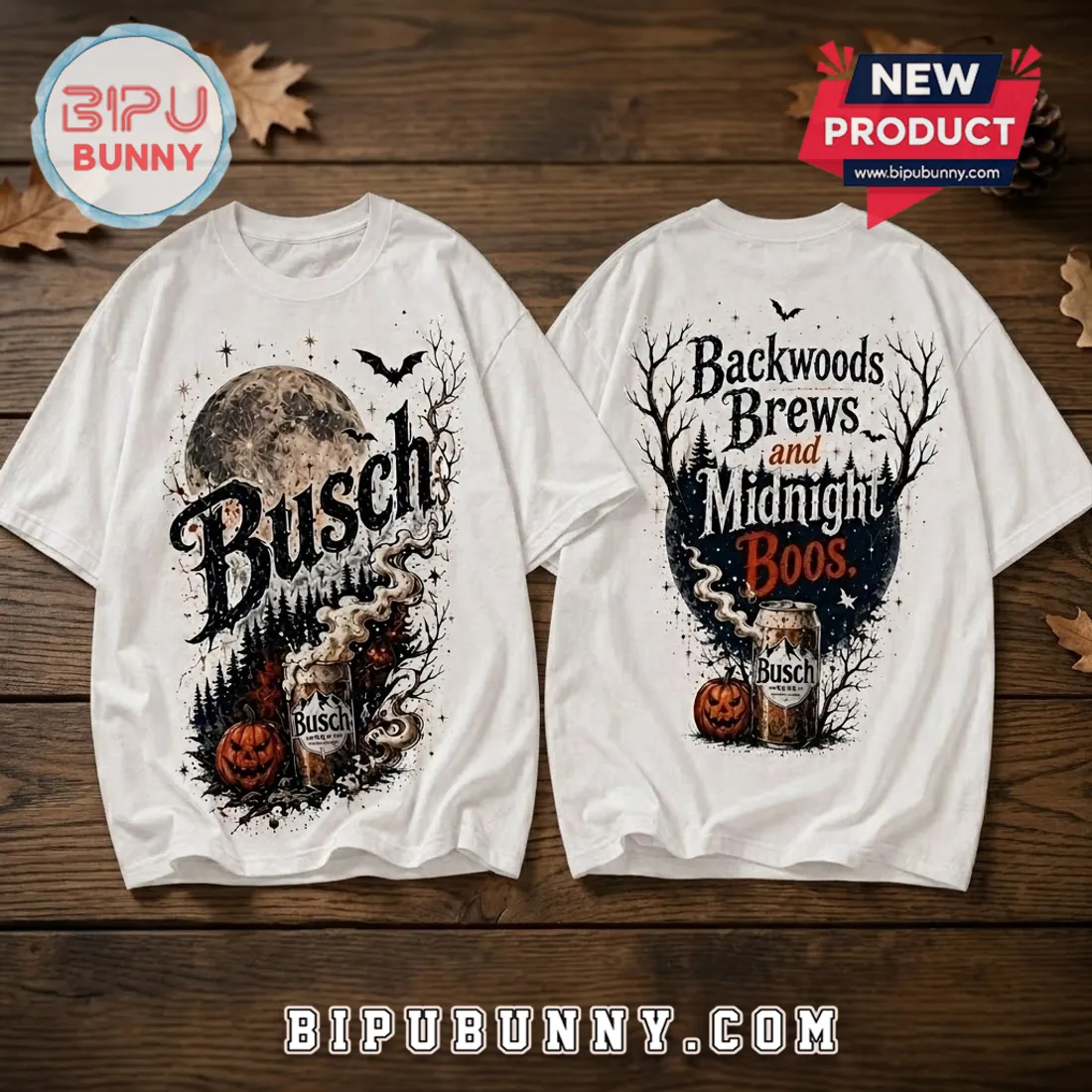 Busch Light Backwoods Brews Halloween T-Shirt Busch Light Backwoods Brews Halloween T-Shirt