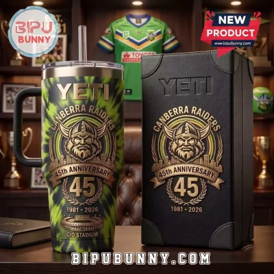 Canberra Raiders 45th Anniversary Tie Dye Stanley Tumbler