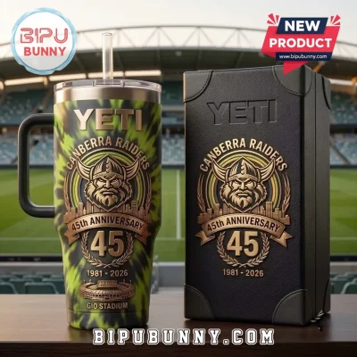 Canberra Raiders 45th Anniversary Tie Dye Stanley Tumbler