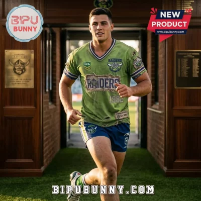 Canberra Raiders Distressed Green T-Shirt