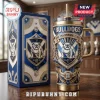 Canterbury-Bankstown Bulldogs 40oz Stanley Tumbler featuring royal blue and gold metal graphics with a Bulldog mascot logo.