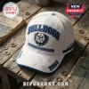 Canterbury-Bankstown Bulldogs Classic Cap in white with blue embroidery, featuring team mascot and 1935 branding on wood.