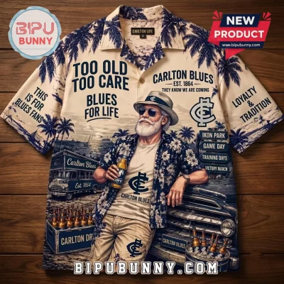 Carlton Blues AFL Mascot Hawaiian Shirt
