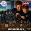 Chelsea FC Stamford Bridge Christmas Advent Calendar with miniature club-themed ornaments displayed on a wooden table.