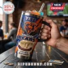 Chicago Bears 107th Anniversary Stanley Tumbler featuring team logo, blue and orange graphics, and 1919-2026 text.