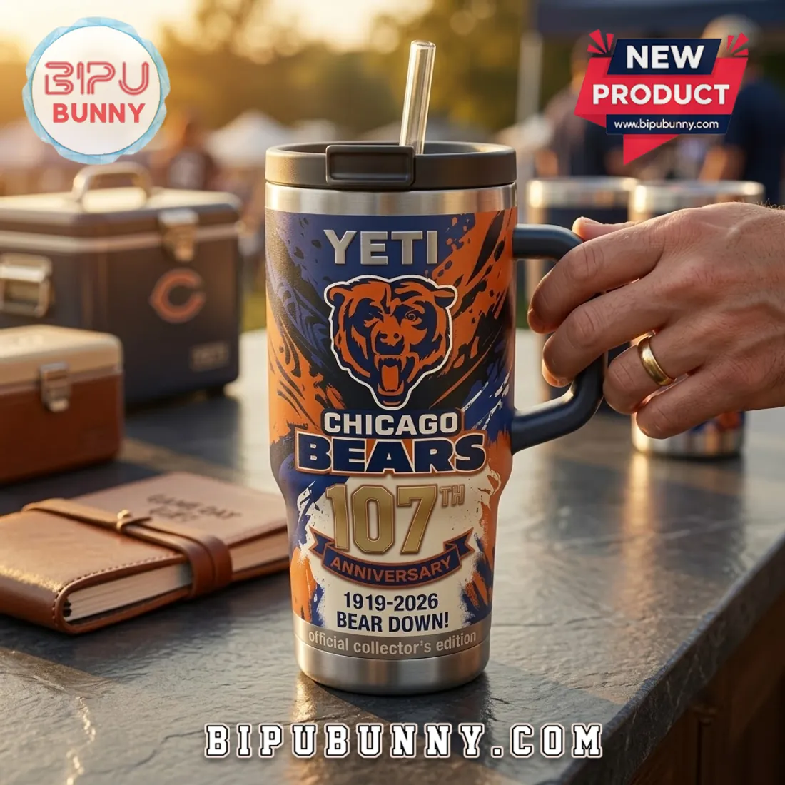 Chicago Bears 107th Anniversary Stanley Tumbler Chicago Bears 107th Anniversary Stanley Tumbler