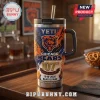 Chicago Bears 107th Anniversary Stanley Tumbler featuring team logo, navy and orange graphics, and stainless steel finish.