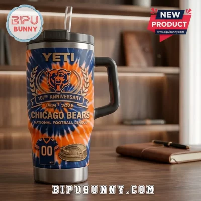 Chicago Bears 107th Anniversary Tie-Dye Stanley Tumbler