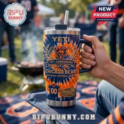 Chicago Bears 107th Anniversary Tie-Dye Stanley Tumbler