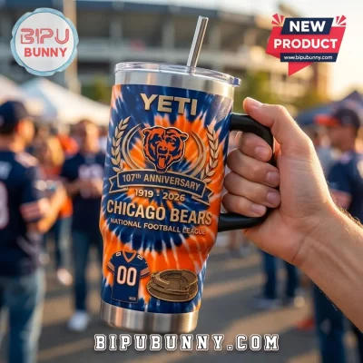 Chicago Bears 107th Anniversary YETI Stanley Tumbler