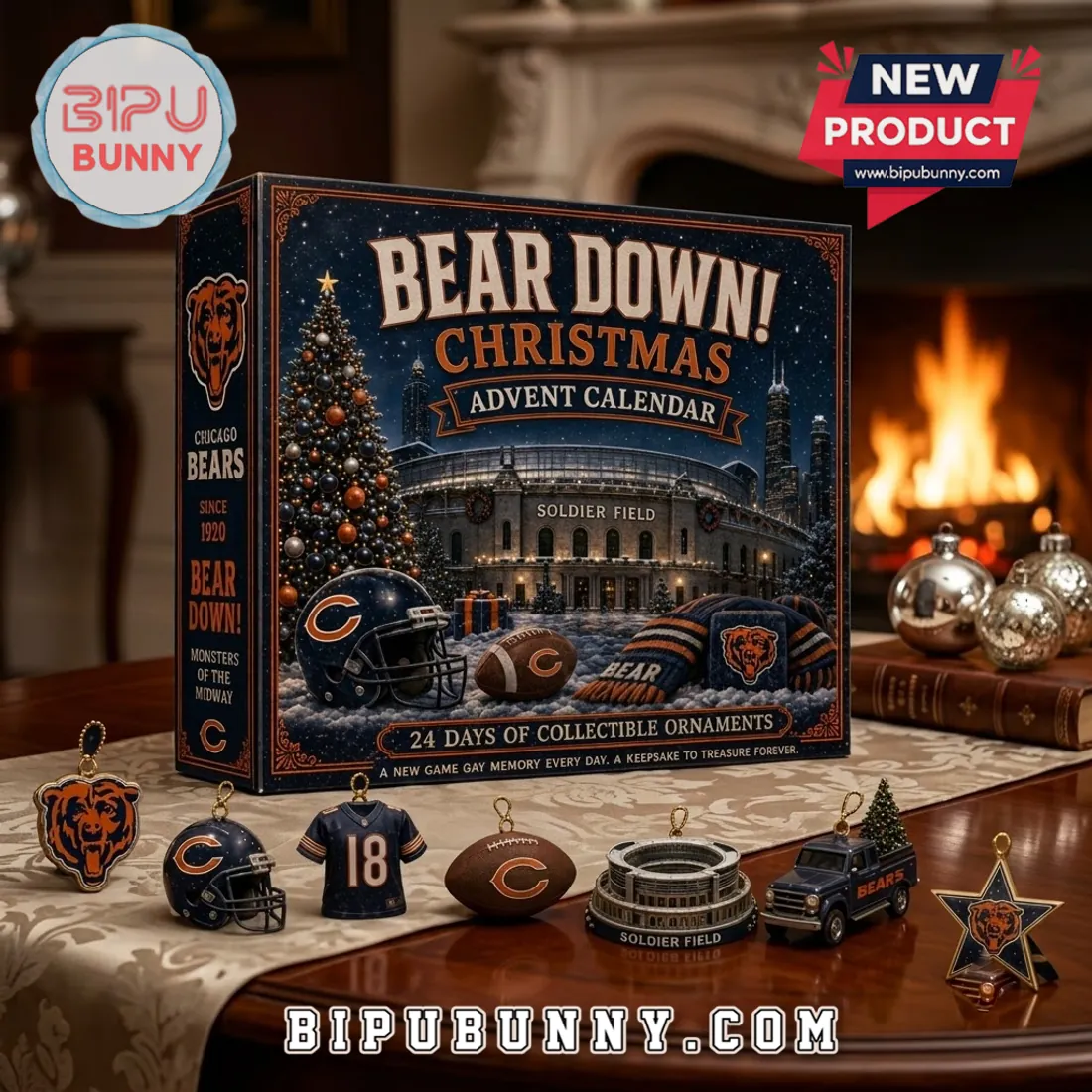Chicago Bears 24 Days Ornament Advent Calendar Chicago Bears 24 Days Ornament Advent Calendar