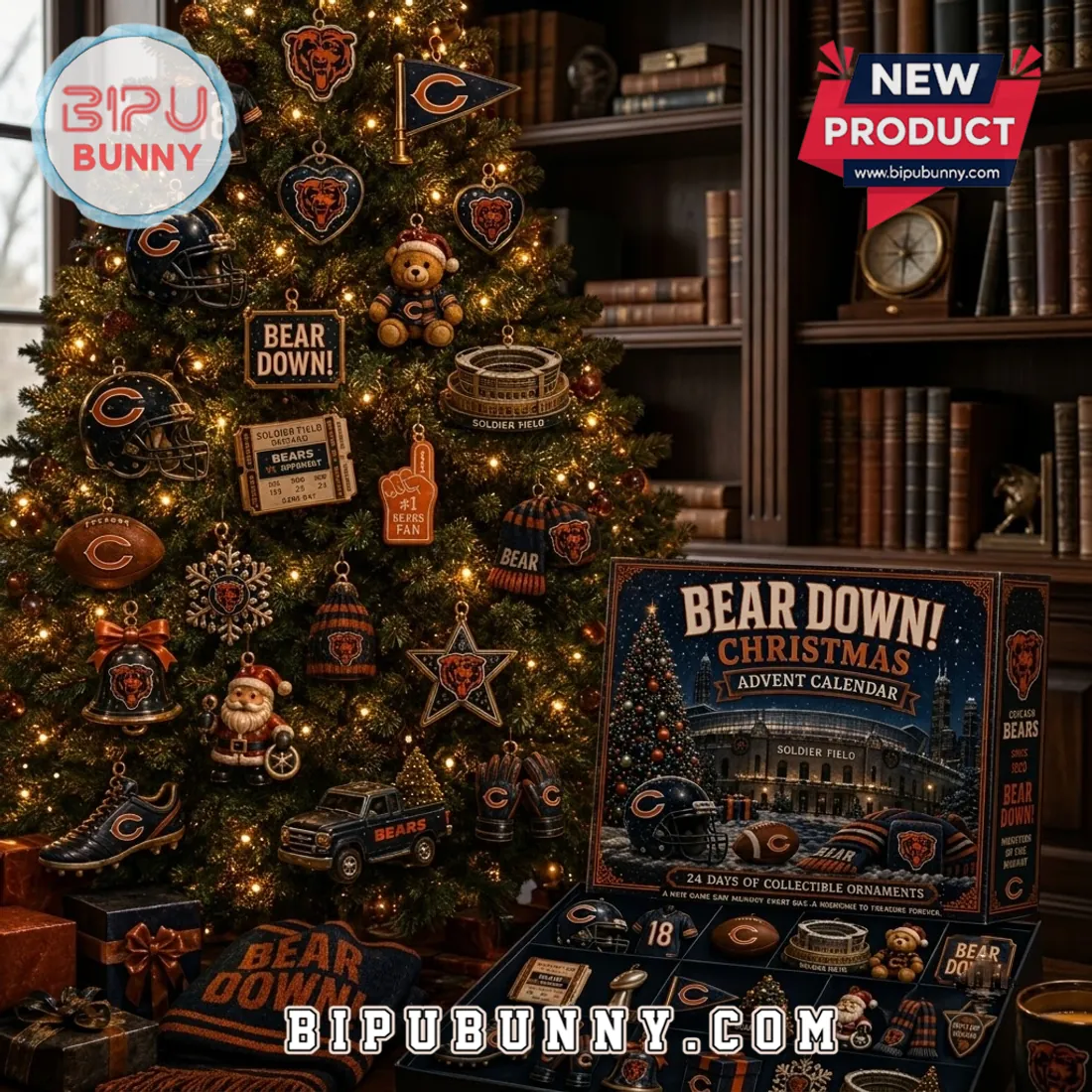 Chicago Bears 24 Days Ornament Advent Calendar Chicago Bears 24 Days Ornament Advent Calendar