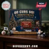 Chicago Cubs 24-Day Baseball Ornament Advent Calendar featuring Wrigley Field imagery, team hats, and miniature ornaments.