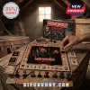 Chucky Horror Halloween Monopoly Board Game featuring branded tokens, custom money, and dark theme game board on wood table.