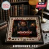 Chucky Horror Halloween Monopoly Board Game featuring a sinister doll holding a knife in the center of a dark game board.