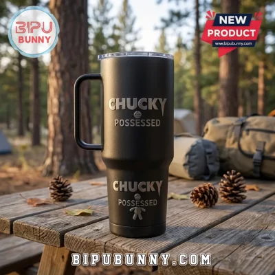 Chucky Possessed Black 40oz Vacuum Tumbler
