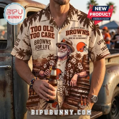 Cleveland Browns Button Down Hawaiian Shirt