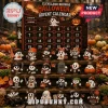 Cleveland Browns Halloween 2026 Advent Calendar features twenty-four miniature ghost figures with team gear on wooden tiers.