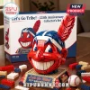Cleveland Indians Chief Wahoo 125th Anniversary Building Block Set featuring a red, white, and blue brick-built mascot.