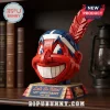Cleveland Indians Chief Wahoo 125th Anniversary Building Block Set featuring a red, white, and blue plastic brick model.
