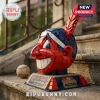 Cleveland Indians Chief Wahoo 125th Anniversary Building Block Set featuring red, blue, and white plastic brick design.