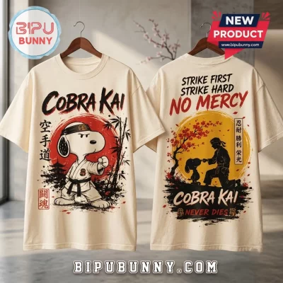 Cobra Kai Strike First Strike Hard Cream T-Shirt