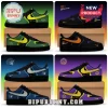 Custom WNBA All Teams Black Edition Nike Air Force 1 Sneakers in multiple colorways with team logos and custom text.