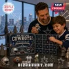 Dallas Cowboys 24-Day Ornament Advent Calendar featuring a blue display box with numbered windows and miniature team icons.