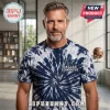 Dallas Cowboys America's Team Tie-Dye Shirt featuring a blue and white swirl pattern and an official team logo on chest.