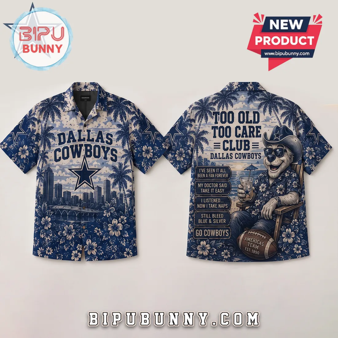 Dallas Cowboys Too Old Too Care Club Hawaiian Shirt Dallas Cowboys Too Old Too Care Club Hawaiian Shirt