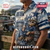 Dallas Cowboys Too Old Too Care Premium Hawaiian Shirt featuring a man in a cowboy hat, stadium print, and blue color palette.