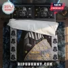 Darth Vader Personalized Galaxy Bedding Set features a black quilt with a character chest plate, star patterns, and text.