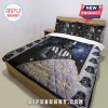Darth Vader Personalized Galaxy Bedding Set features a black and grey comforter with space motifs and customizable text.